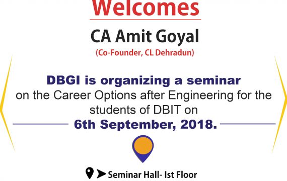 Guest Lecture on “CAREERS AFTER ENGINEERING” for B.Tech (All Branches) Final Year Students
