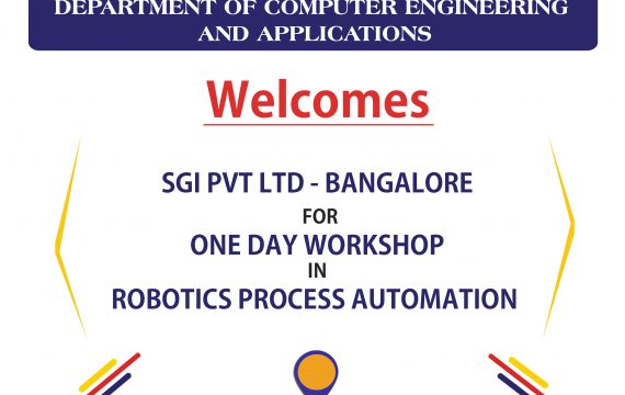Workshop on “ROBOTICS PROCESS AUTOMATION” BY  SGI Pvt Ltd Banglore