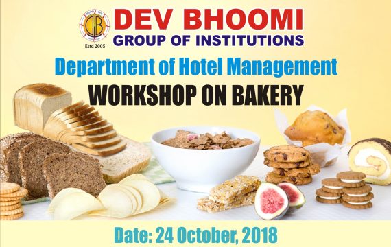 Bakery Workshop by Chef Rajpal Rana in  Department of Hotel Management