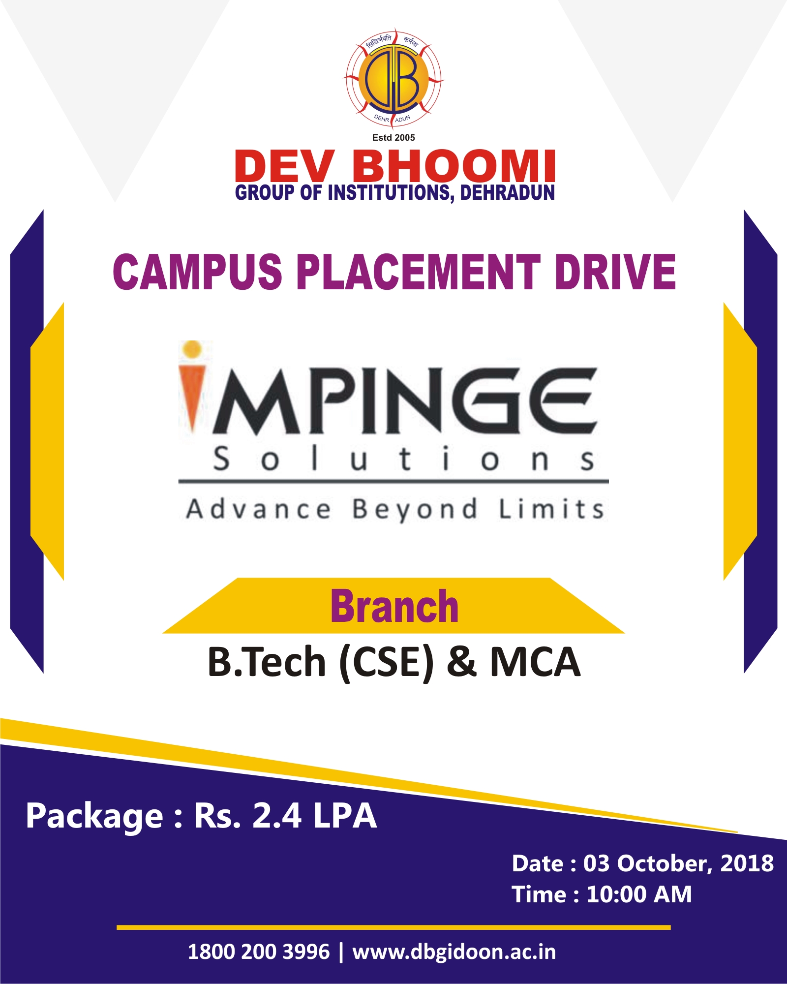 Photos- Campus Placement Drive of Impinge Solutions