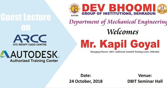 Guest Lecture on Auto Desk for Mechanical & Civil Students by Department of Mechanical
