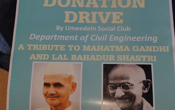 Donation drive by “UMEEDEIN-Social Club” of Department of Civil Engineering