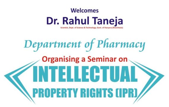 Seminar on Intellectual Property Rights by Department of Pharmacy