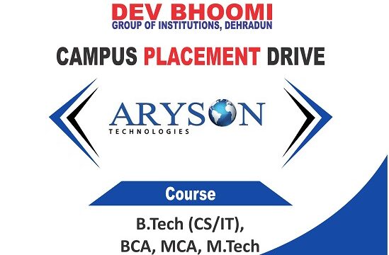 Campus Placement Drive Of Aryson Technologies
