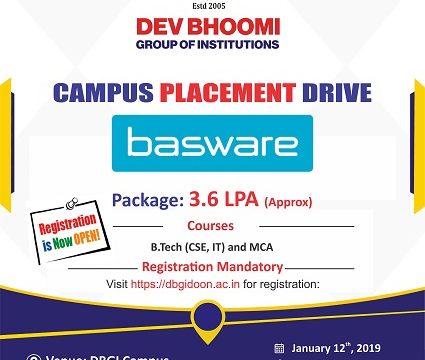 Registration open for Campus Drive of Basware India Private Limited