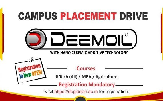 Registration Open…!!! Campus Placement Drive  of  Deemoil Lubricants (P) Ltd.
