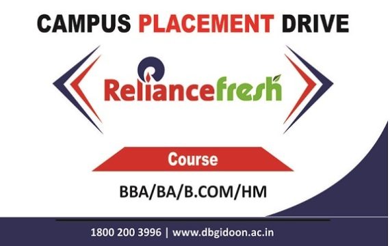 Campus Placement Drive of  Reliance Fresh