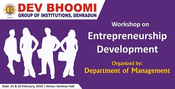 Workshop on Entrepreneurship Development by Department of Management
