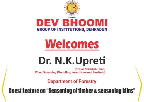 Guest Lecture on “Seasoning of timber& seasoning kilns” by Department of forestry