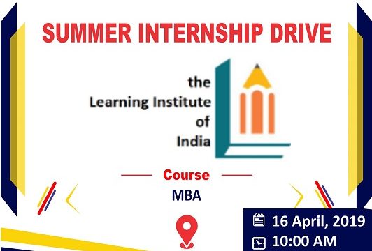 Internship Campus Drive of The Learning Institute of India.