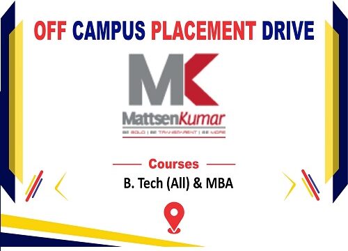 Off  Campus Placement Drive of  Mattsen Kumar.