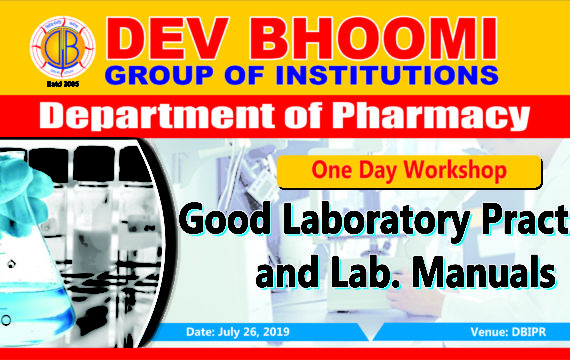 Workshop on ‘Good Laboratory Practices and Lab. Manuals by Department of Pharmacy