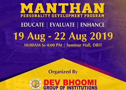 Manthan 2019-20 – Placement preparation for final Year students