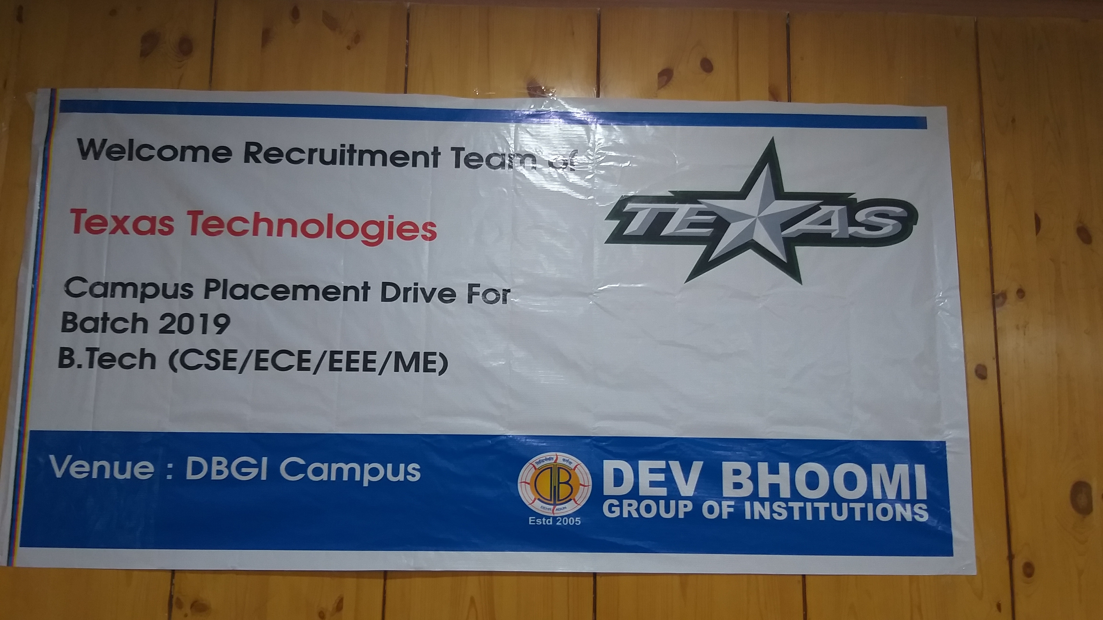 Campus Placement Drive by Texas