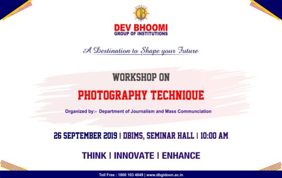Photography Techniques by Department of Journalism and Mass Communciation