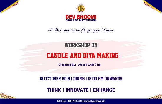 Workshop on Candle and Diya Making by Art and Craft Club