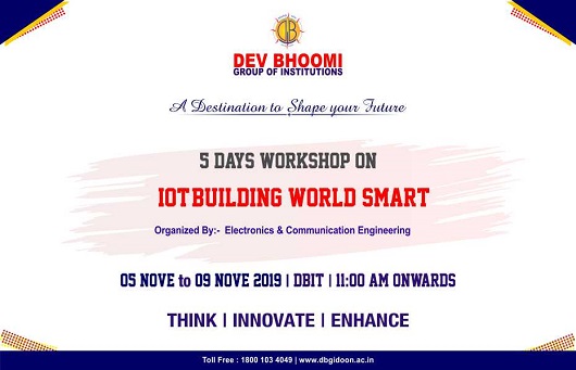 5 Days Workshop on “IOT-Building World Smart”