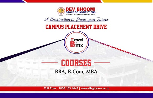 Campus Placement Drive of Travel Binz