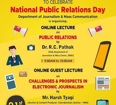 Online Guest Lecture on Challenges and prospect in Electronic Journalism on the occasion of NATIONAL PUBLIC RELATIONS DAY