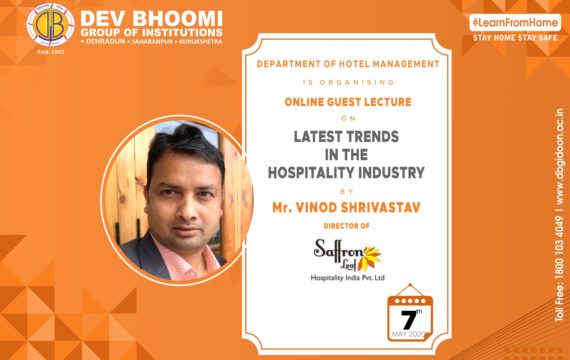 Online Guest Lecture Latest Trends in the Hospitality Industry by Department of Hotel Management